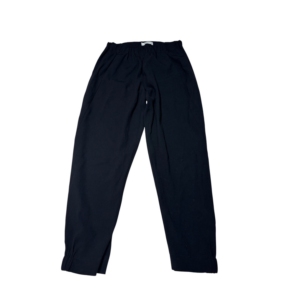 Aritzia Babaton Black Elastic Waist Tapered Trousers Pants Womens XS W24 L24